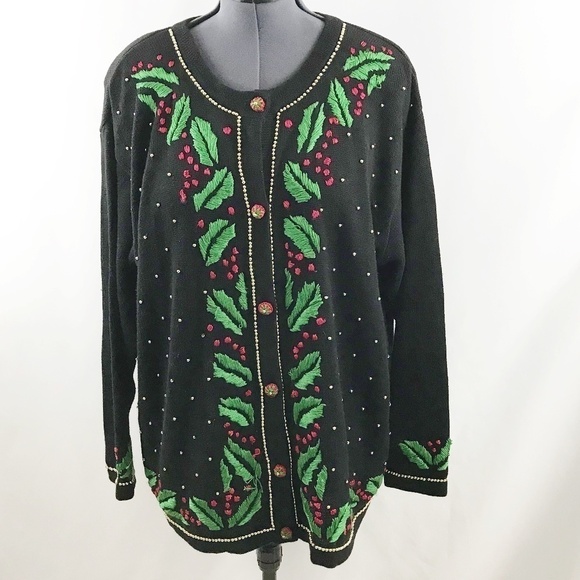 25. Jon Lawrence Christmas Sweater/Cardigan Size S - Picture 1 of 5
